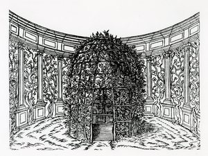 An Arbour, Hypnerotomachia Poliphili, Francesco Colonna (n. 1432-1527), julkaistu 1499 tekijältä Italian School