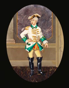 Italialainen pietre dure -paneeli, joka kuvaa herrasmiestä (pietre dura) tekijältä Italian School