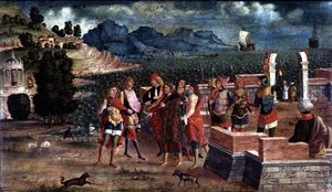 Huonekalut ja erilaiset esineet 1100- ja 1300-luvuilta tekijältä Italian School