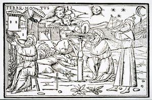 Arabialaiset astrologit, kopio kuvituksesta In Somnium Sciopinis, Macrobius, Venetsia 1513, käytetty Taikuuden historiassa, julkaistu 1800-luvun lopulla tekijältä Italian School