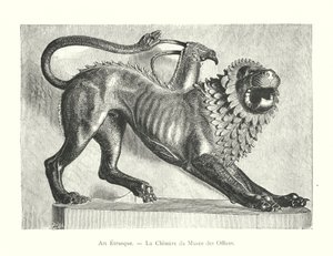 Etruskien taide, Uffizi-museon chimera (kaiverrus) tekijältä Italian School