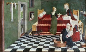 Neitsyen syntymä (predellan osasto), Veneto, n. 1480 tekijältä Italian School