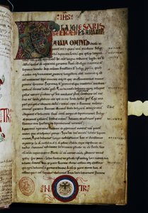 CAESAR Gaius Julius: Sivu kirjasta "Commentarii de Bello Gallico". tekijältä Italian School