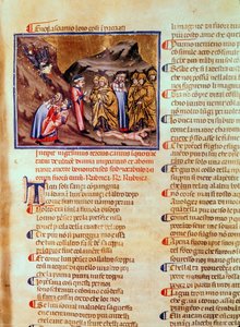 Canto XXIII Dante ja Vergilius ulkokullattujen piirissä, Kaifas ristiinnaulittuna maassa, jumalallisesta näytelmästä (Inferno), n. 1313 tekijältä Italian School