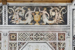 Carducci-huone, yksityiskohta (tuore) tekijältä Italian School