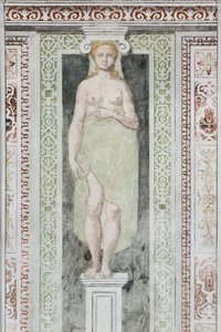 Caryatid (fresko) tekijältä Italian School