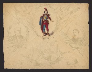 Cassio, Giuseppe Verdin Otello-oopperasta, William Shakespearen näytelmän pohjalta (värilitho) tekijältä Italian School