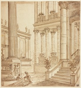 Colonnade Portico tekijältä Italian School