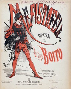 Kansi Arrigo (Enrico) Boiton Mefistofele-oopperan partituurista tekijältä Italian School