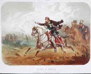 Krimisota: komentaja Alfonso Ferrero La Marmoran (1804-1878) vastuulla. Tulosta. 1800-luvun yksityinen kokoelma tekijältä Italian School