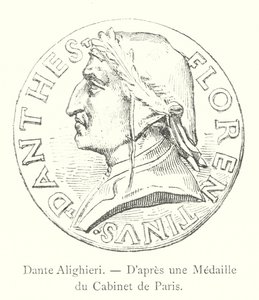 Dante Alighieri, Pariisin kabinetin mitalin jälkeen (kaiverrus) tekijältä Italian School