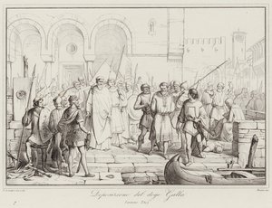 Deposition of Doge Galla, 750 (kaiverrus) tekijältä Italian School
