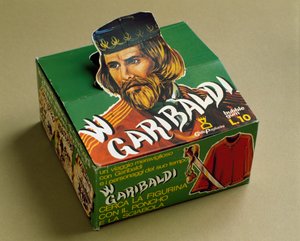 Johdannaistuotteet: purukumirasia, jossa on Giuseppe Garibaldin kuva. tekijältä Italian School