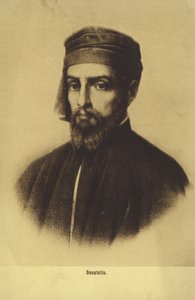 Donatello, italialainen taidemaalari ja kuvanveistäjä (litografia) tekijältä Italian School