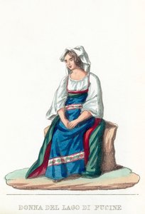Donna Del Lago Di Fucine (värinen kaiverrus) tekijältä Italian School