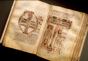 Kaksisivuinen liturginen käsikirjoitus 1000-luvulta. (Ms.B 8, folii 170v. 171r.) Sant