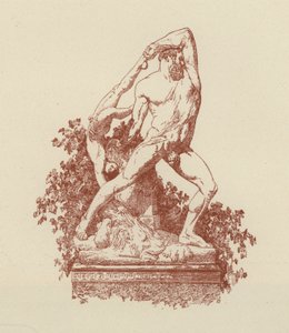 Hercules ja Lica, Canova (litografia) tekijältä Italian School