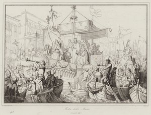 Festa delle Marie, 1200-luku (kaiverrus) tekijältä Italian School