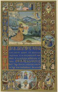 Perugialaisen Sinibaldon psalterin ensimmäinen sivu tekijältä Italian School