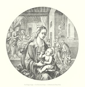 Fra Filippo Lippi, Neitsyen elämä, Pitti Palace Collection (kaiverrus) tekijältä Italian School