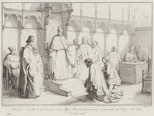 Carraran Francesco Novello II ja hänen poikansa Francesco III pyytävät armoa Doge Michele Stenolta tekijältä Italian School