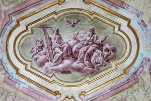 Katedraalin takimmaisen apsiksen kryptan freskoholvi. tekijältä Italian School