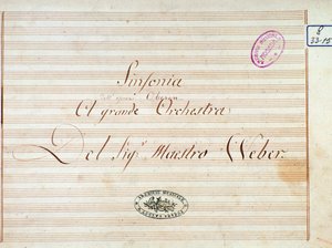 Etukappale Carl von Weberin ooppera "Oberon" (litho) tekijältä Italian School