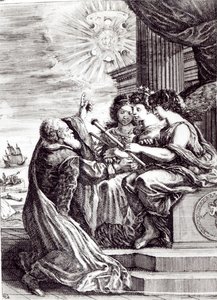 Opera di Galileo Galilein etulevy, julkaistu Bolognassa vuonna 1656 tekijältä Italian School