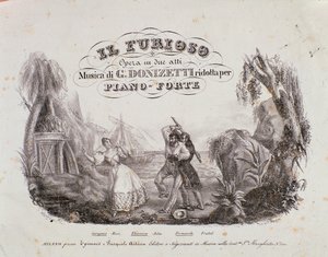 Etukappale Gaetano Donizettin (litho) kappaleen Il Furioso all