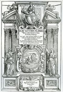 Andrea Palladion neljän arkkitehtuurikirjan etukappale, 1570 tekijältä Italian School