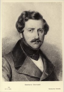 Gaetano Donizetti, italialainen säveltäjä (1797-1848) tekijältä Italian School