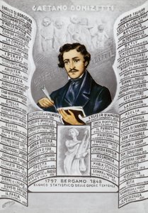 Gaetano Donizetti, italialainen säveltäjä (1797-1848) tekijältä Italian School