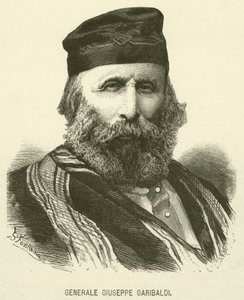 Kenraali Giuseppe Garibaldi (kaiverrus) tekijältä Italian School