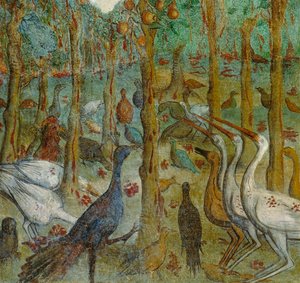 Gli alberi suderanno sangue, (puut hikoilevat verta), yksityiskohta Johanneksen ilmestyksestä tekijältä Italian School