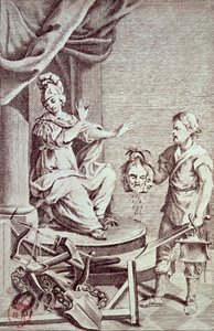 Kuvitus Cesare Bonesanan (1738-94) Marquis de Beccaria teoksesta "Dei Delitti e delle Pene" tekijältä Italian School