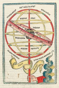 Kuvitus Johannes de Sacro Boscon teoksista "Sphaera Mundi" ja "Theoricae Novum Planetarium", jotka on julkaissut Venetsiassa Simon Bevilacqua tekijältä Italian School