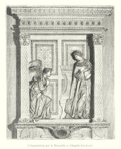 The Annunciation, kirjoittanut Donatello, Cavalcanti Chapel (kaiverrus) tekijältä Italian School