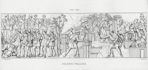 La Colonna Trajana, Trajanuksen pylväs (kaiverrus) tekijältä Italian School