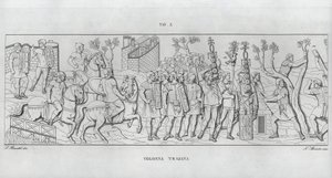 La Colonna Trajana, Trajanuksen pylväs (kaiverrus) tekijältä Italian School