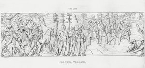 La Colonna Trajana, Trajanuksen pylväs (kaiverrus) tekijältä Italian School