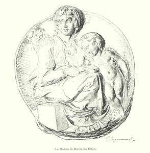 Uffizin marmorimadonna (kaiverrus) tekijältä Italian School