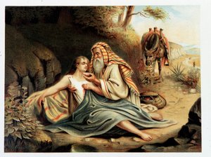 Le Bon Samaritan - kirjassa "" Kultainen klassikko Raamattu: jumalallisen ilmestyksen historia muinaisessa ja uudessa pyrkimyksessä" Giovanni Ladislao Sykora (osa 2), kääntäjä Don Clemente Benetti. (Italialainen Raamattu) tekijältä Italian School