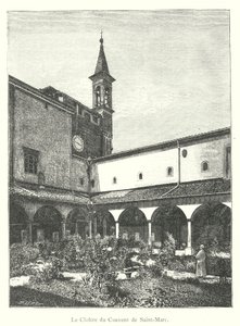 Pyhän Markuksen luostarin luostari (kaiverrus) tekijältä Italian School