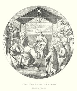 The Ghirlandajo, The Adoration of the Magi, Pitti Palace Collection (kaiverrus) tekijältä Italian School
