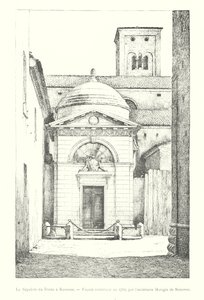 Danten hauta Ravennassa, Julkisivu rakennettu vuonna 1780, arkkitehti Morigia of Ravenna (kaiverrus) tekijältä Italian School