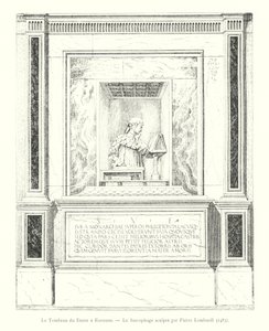 Danten hauta Ravennassa, Pietro Lombardin veistämä sarkofagi tekijältä Italian School