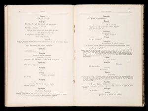 Giacomo Puccinin Toscan libretto, Ricordi Edition, Italia tekijältä Italian School