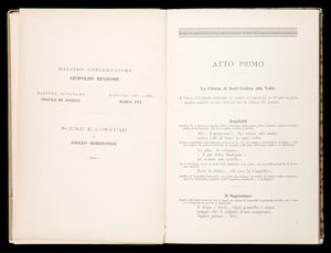 Giacomo Puccinin Toscan libretto, Ricordi Edition, Italia tekijältä Italian School