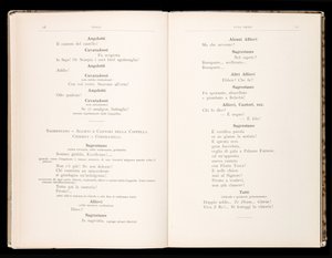 Giacomo Puccinin Toscan libretto, Edition Ricordi, Italia tekijältä Italian School