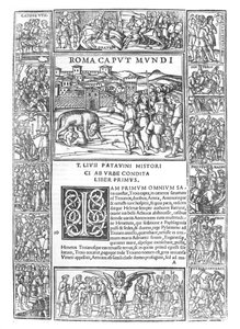Livyksen Rooman historia, varten. 1 Roma Caput Mundi, Venetsiassa julkaistu painos, 1520 tekijältä Italian School